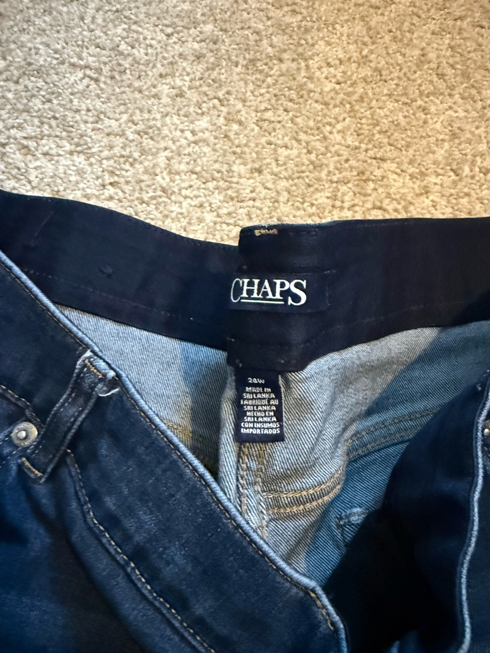 Chaps Women’s Dark Blue Straight Jeans - Picture 6 of 7
